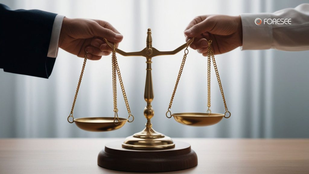 Image of two hands and a balance scale