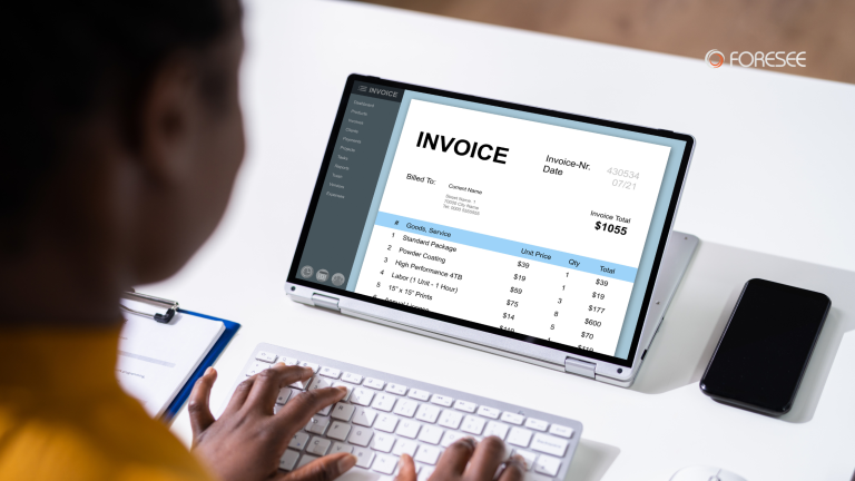 Invoice image in a tablet